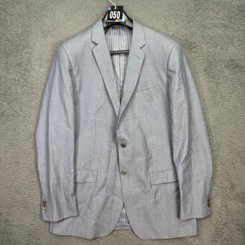 Banana Republic Blazer Men 44L Gray  Marzotto Italian Fabric Sport Coat